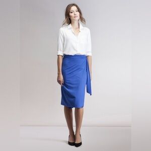 Baukjen Blue Wrap Skirt in Cobalt Blue
